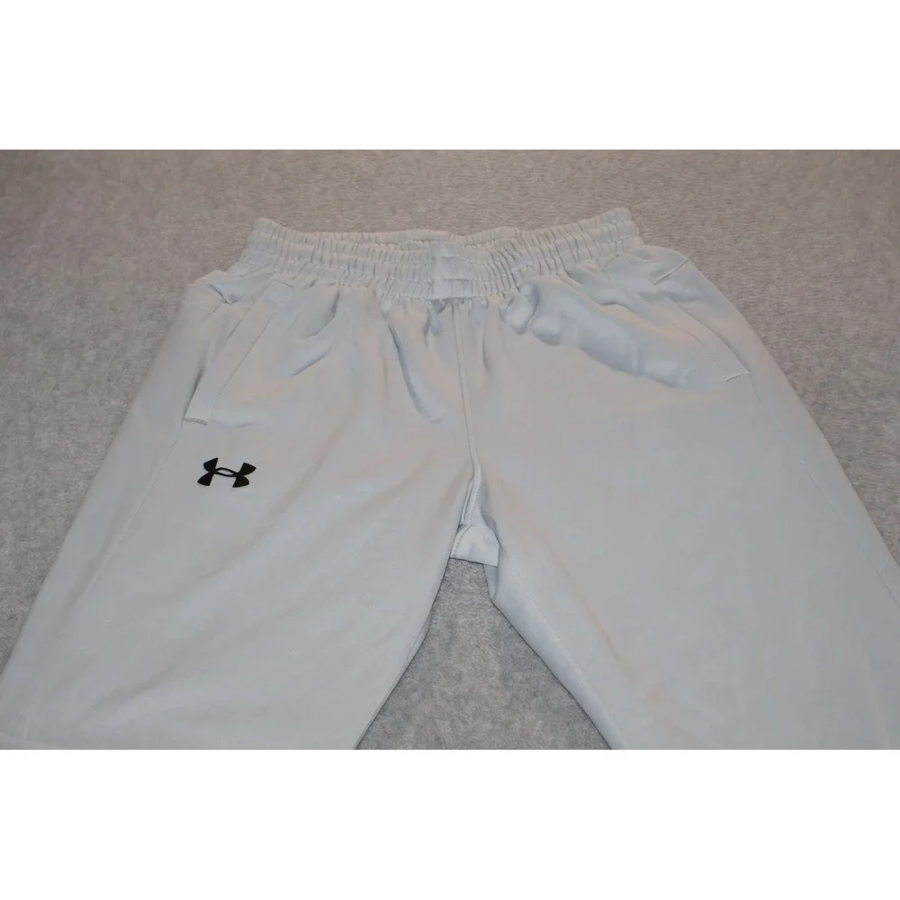 Under Armour Joggers Mens Medium Light Gray Loose Fit Fleece Lined Sweatpants